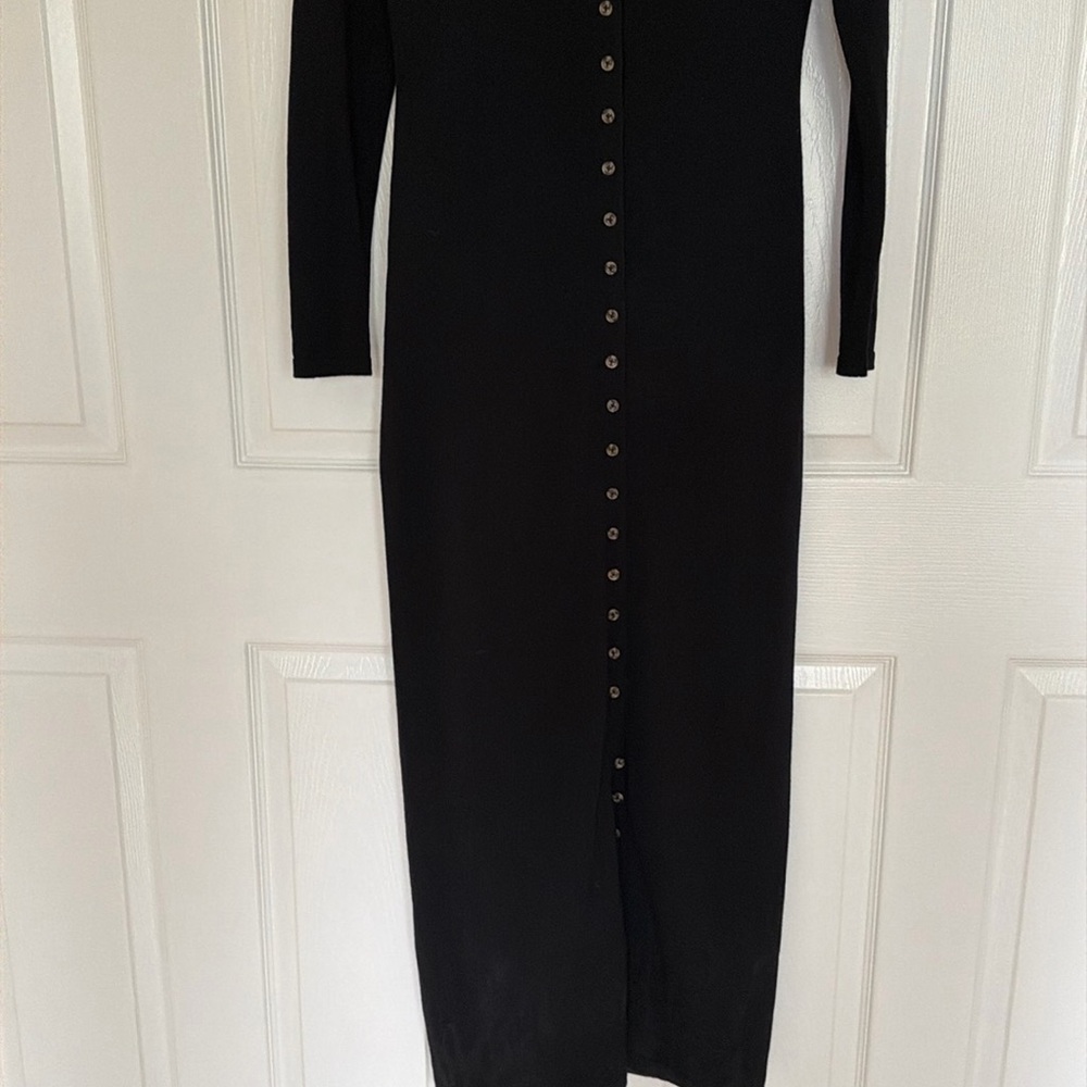 Reformation black maxi knit button down dress, size S - Picture 12 of 15